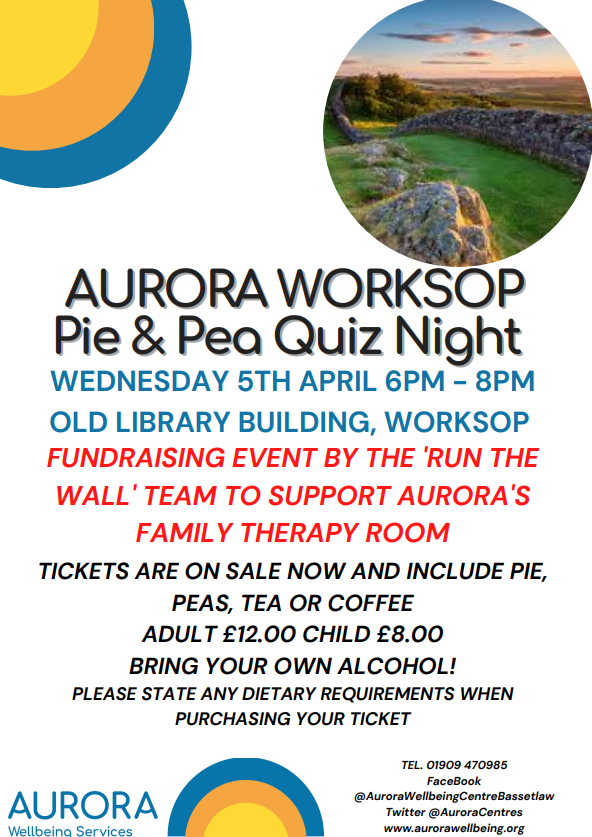Aurora Worksop Pie &amp; Pea Quiz Night