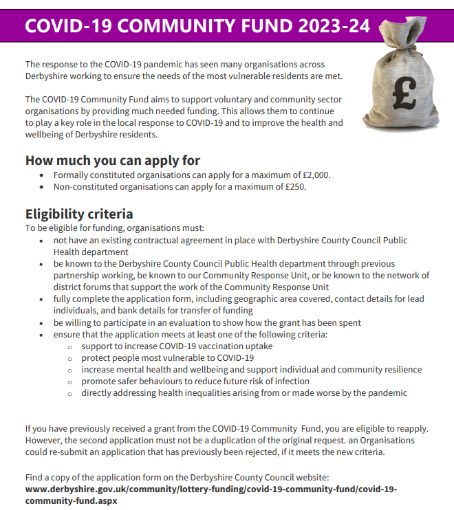 DCC Public Health -  Covid Community Fund 