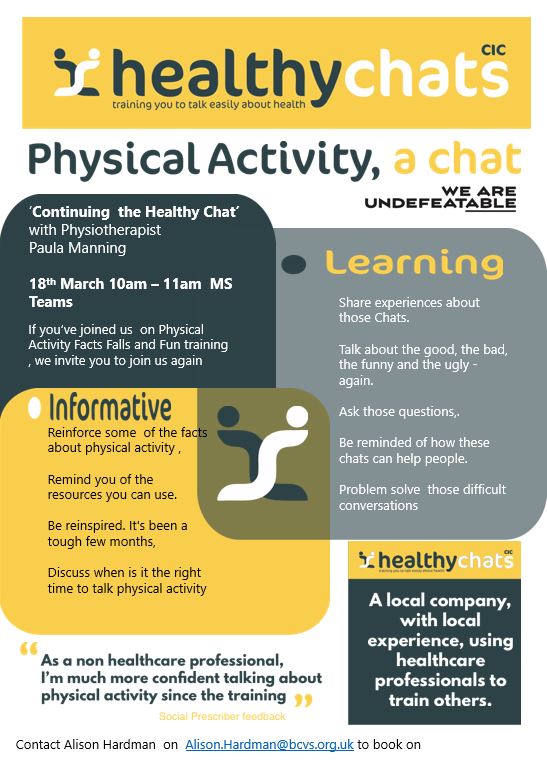 Healthy chats poster