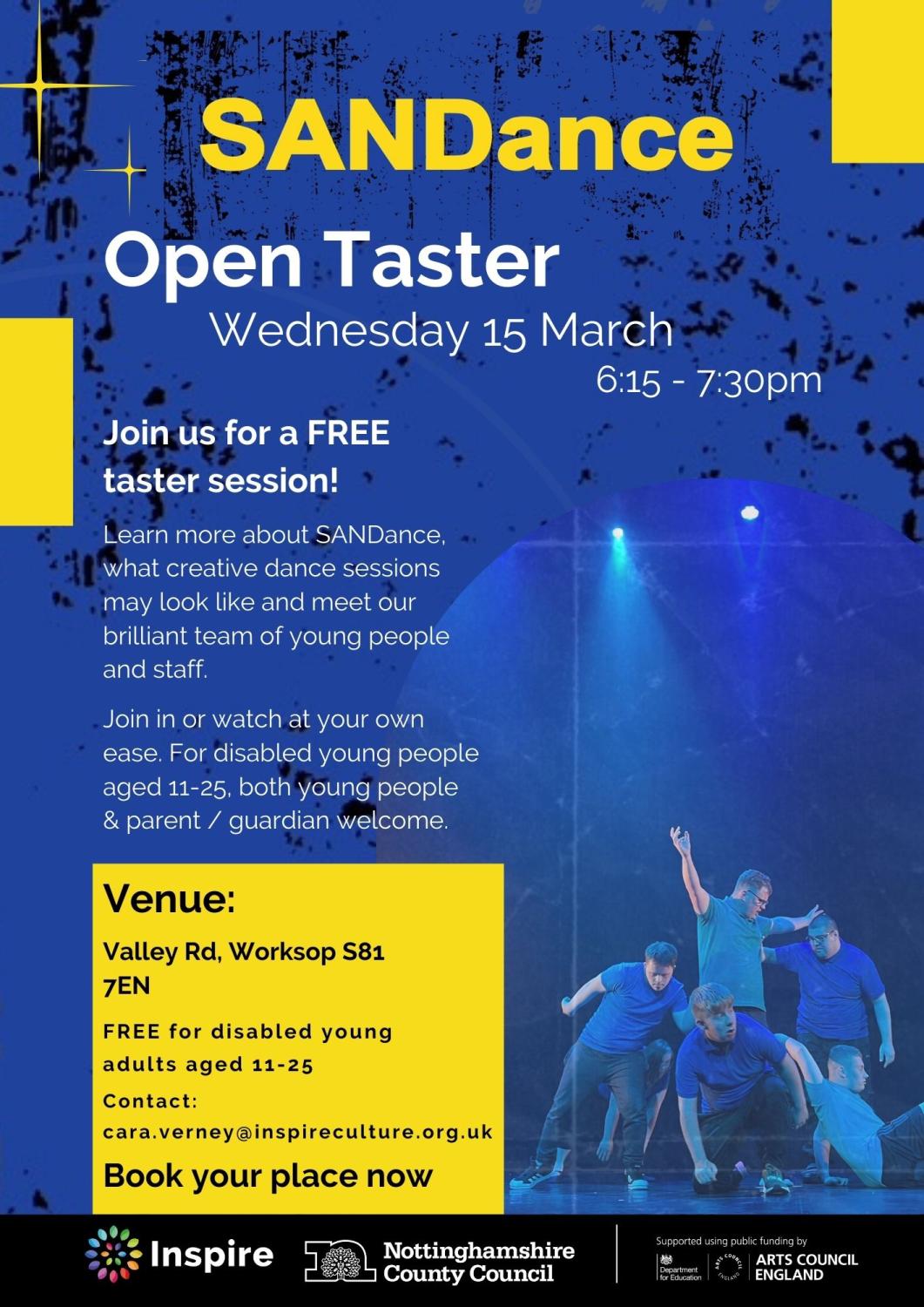 SANDance Open Taster Flyer