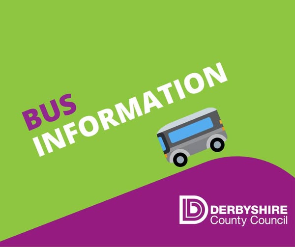 May be an image of text that says "BUS INFORMATION D County Council DERBYSHIRE"