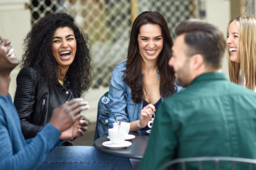 people drinking coffee